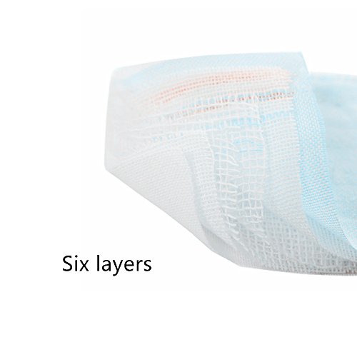 ARNZION Burp Cloths Large 20” by 10” 6 Layers Muslin Versatile Baby Boys Washcloths Nursing Cloths for Babies 100% Cotton 3 Pack - Thumbnail 2