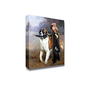 Off to School by Charles Burton Barber - Canvas Print Wall Art Famous Painting Reproduction - 12" x 12"