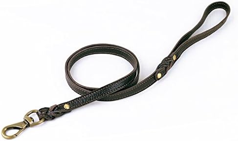 CHEDE Leather Dog Leash - Training &amp; Walking Dog Leash-4 foot ,Best for Medium and Small Dogs