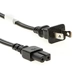 InstallerParts 6Ft 18AWG NEMA 1-15P to IEC C-7 Polarized 2-Prong Figure-8 Power Cord