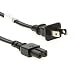 InstallerParts 6Ft 18AWG NEMA 1-15P to IEC C-7 Polarized 2-Prong Figure-8 Power Cord primary