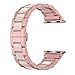 Wearlizer Light Purple Thin Leather Compatible with for iWatch Band 38mm 40mm Womens Slim Sport Strap Replacement Wristband Leisure Small Bracelet (Rose Gold Metal Clasp) Series 5 4 3 2 1 Edition