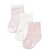Boody Body Baby EcoWear Socks - Warm Non-Slip Infant Footwear made from Natural Organic Bamboo - Soft Breathable Eco Fashion for Sensitive Skin – Chalk/Rose, 3-6 months