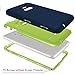Samsung Galaxy Tab E Lite 7.0 Case, Galaxy Tab 3 Lite 7.0 Case, Hocase Shockproof Silicone Rubber Hard Shell Case w/ Raised Screen Edges for SM-T110/SM-T111/SM-T113/SM-T116 - Navy Blue / Lime Green