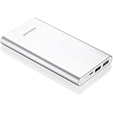 Poweradd 2nd Gen Pilot 2GS 10000mAh Power Bank, Dual USB Port 3.4A Portable Charger External Battery with High-Speed Charge for Smartphone and Tablet - Silver (Apple Cable Not Included)