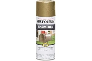 Rust-Oleum 7210830 Hammered Metal Finish Spray, Gold Rush, 12-Ounce