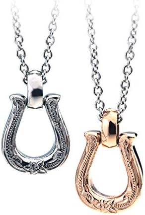 Petit Jewel YU-NA Hawaiian Jewelry Horseshoe Pair Necklace Set of 2 Stainless Steel 316L for Men Women Couple Gift Horseshoe