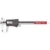 Starrett Stainless Steel Electronic Slide Caliper, 0-6" Range, .0005" Res | LCD Display, Fine Adjustment Thumb Wheel, in/mm Conversion, EC799A-6/150