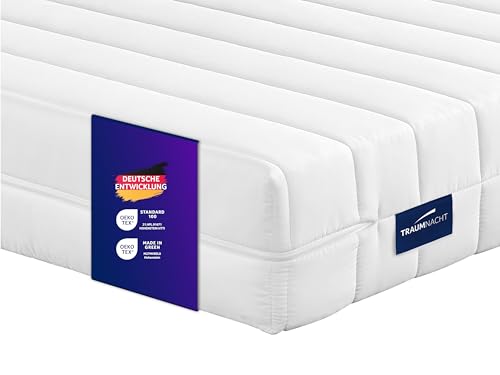 Traumnacht Easy Comfort Kaltschaummatratze 80x190 cm | H3 mittelfest | Ergonomisch & atmungsaktiv | Öko-Tex zertifiziert | 13 cm Höhe | Hypoallergen &