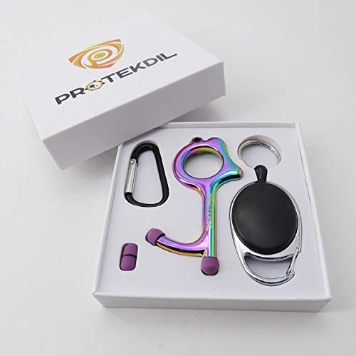 PROTEKTDIL No Touch Keyring - Open Doors & Press Buttons Germ Free!