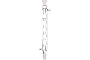 StonyLab Borosilicate Glass Allihn Condenser with 24/40 Joint 300mm Jacket Length Lab Glass Condenser