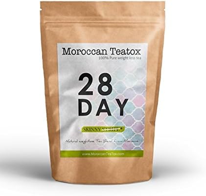 28 Day Moroccan Teatox #1 Deatox Tea - Twice The TEATOX Half The Price of Any Other Brand - Weight Loss Aid for a Great Body Cleanse - Reduce Your Bloating and Improve Digestion