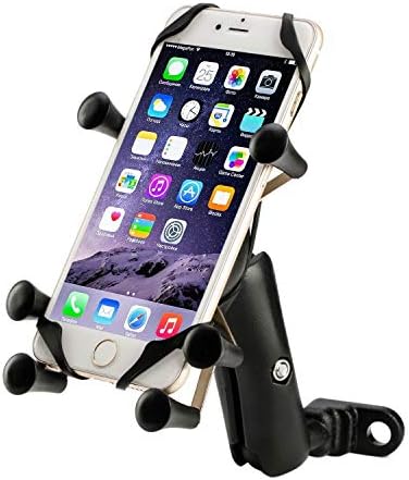 Passenger Handgrips 2PCS Motorcycle And Electric Bicycle Mobile Phone Holder Seat Six-claw Mobile Phone Bracket Anti-drop Shockproof Mirror Mirror 360° Rotation For Most Smartphones