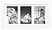 Golden State Art, 7x14 White Photo Wood Collage Frame, for (3) 4x6 Pictures, with White Mat & Real Glass