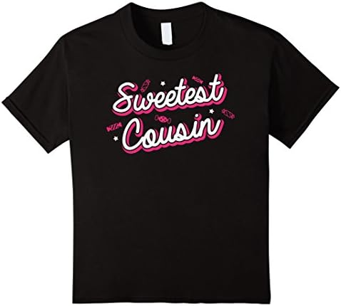 Kids Sweetest Cousin Shirt Best Cousins BFF Tshirt 4 Black