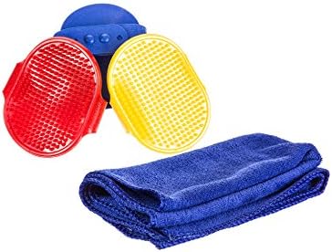 Dog Daze Pet Bath Brush (3 Pack) and Towel