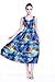 Women's Hawaiian Maxi Tank Elastic Luau Dress Sunset Blue