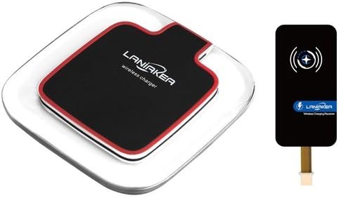 Qi iPhone Wireless Charger Receiver and Pad, LANIAKEA BaseShip Qi Wireless Charging Kit iPhone for iPhones 7/iPhone 7plus/6s Plus/6s/6 Plus/6/5c/5s/5, iPad (050Kit)