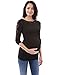 PattyBoutik Mama Boatneck Lace Inset Maternity Top