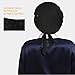 LILYSILK 100% Mulberry Silk Bonnet, 19 Momme Silk Night Sleep Cap Adjustable Hair Wrap for Sleeping, Black