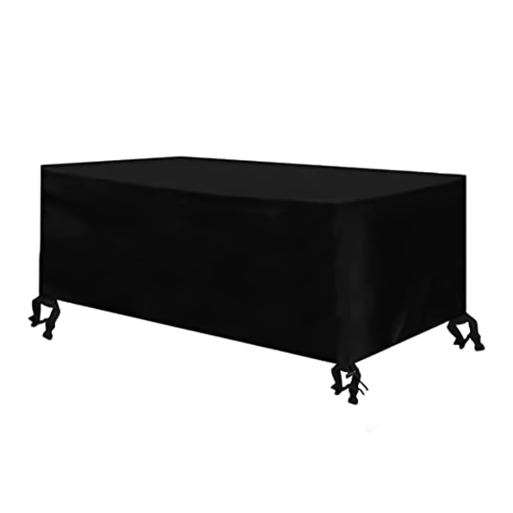 Dapetz ® Outdoor Garden Furniture Cover for outside (315L x 160W x 74H)cm, Patio Garden Lounge Chair Cover with Air Vent Water Repellent, Windproof, Anti-UV, 420D Oxford Fabric, Rectangular Black