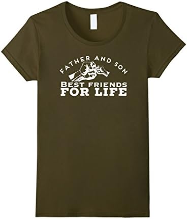 Women's Father and Son Best Friends For Life T-Shirt Large Olive