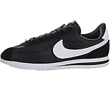 Nike Men's Cortez Basic Nylon Black/White/Metallic Silver Casual Shoe 11