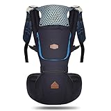 360 Ergonomic Baby Carrier with Hip Seat - AIEBAO Baby Backpack Carrier for Men Baby Carriers Front and Back(3-36 Months,Navy)
