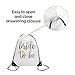 Pop Fizz Designs | Bride & Bride Tribe Drawstring Bags (7 Pack) | Bags for Bachelorette Party | Black