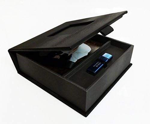 Showoff Albums 4x6 (150 Photos) Proof photo box with USB compartment (Black/Gray)