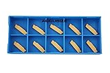 Accusize Tools - MGMN-2 Double End Carbide Cut-Off Insert, Tin Coated, 10 Pcs/Box, #2403-4022x10