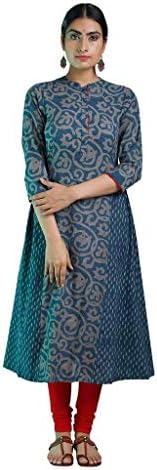 WRAP IN SILK Side Gathered Front Panalled Buttoned Kurta Women (WRAP_KUR_00019)
