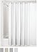 InterDesign York Waffle Weave Shower Curtain – Mold & Mildew Resistant Hotel Weight Bathroom Curtain, White, 72” x 84”, Long