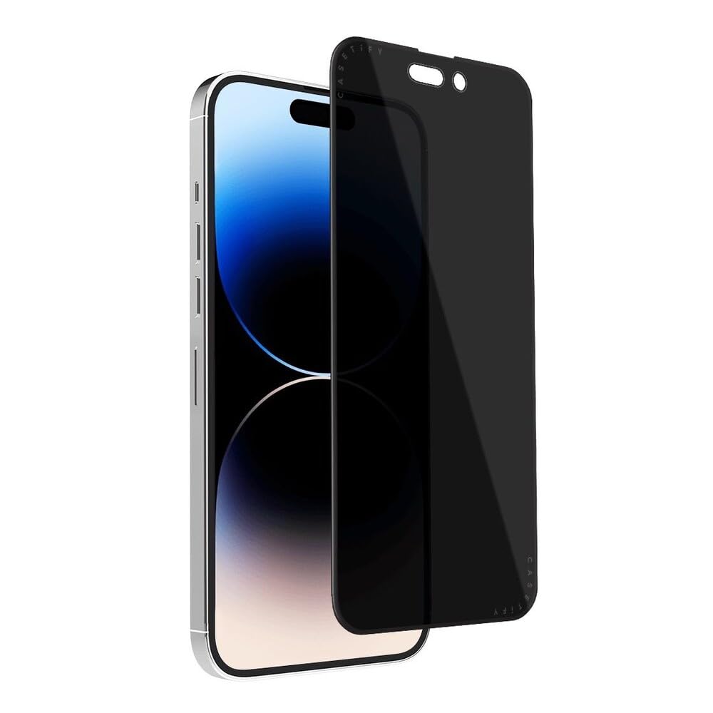 CASETiFY Impact Privacy Screen Protector [Strengthened 9H aluminosilicate glass, applicator included] for iPhone 14/13 / 13 Pro