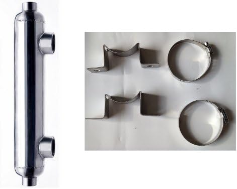 55,000 BTU Titanium Salt Water Pool &amp; Spa Heat Exchanger w/Mounts