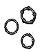 Sunsee Male Delay Lock Fine Ring Cock Ring Silicone Penis Ring Powerfull Adult Sex Toys (Black)