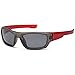 NAGA Kids 6-14 UV400 Polarized Sports Sunglasses - Grey Lens Grey Red Frame