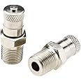Auto-plaza 2 pcs 1/8 Inch BSPT Schrader Tank Valve 25mm Wheel Air Compressor 35 Bar 500 PSI