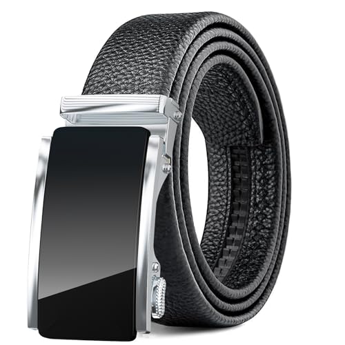 Men's Belt,Leather Ratchet Dress Belts with Sliding Adjustable Belts Dress Casu…