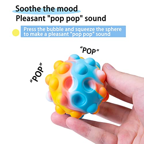 Tdhaayt Push Pop Bubble Fidget Toy New Bouncing Ball 3D Anxiety Stress