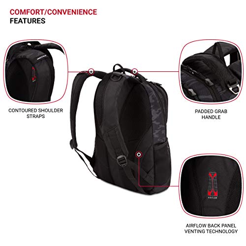 SwissGear Cecil 5505 Laptop Backpack, Black Cod/Camo, 18Inch Pricepulse