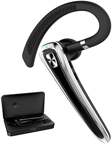 Bluetooth Headset 5.0 CVC8.0 Noise Cancelling Earpiece Hands-Free Earphone for Driving/Business/Office Compatible with iPhone/Android Cell Phones Laptop