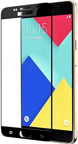 YswuJ [2 Pack Protective Glass On The For Samsung Galaxy A3 A5 A7 2016 2017 Tempered Screen Protector Film 2.5D Curved Glass A5 A7 A3 Film,Black,A710F A7 2016