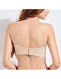 Sujetador sin tirantes para dama, jacquard floral, sin acolchado