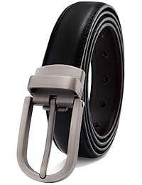 Cinturón de piel para mujer Bulliant para hombre y mujer, de una sola punta, de 1,2 pulgadas, tamaño ajustable mediante corte para tamaño