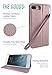 Smartish iPhone 8 Plus/ 7 Plus Wallet Case - Keeper of The Things - Folio Wallet Synthetic Leather Portfolio Flip Credit Card Cover with Kickstand (Silk) - Rose All Day