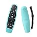 Silicone LG Magic Remote Cover Compatible with LG Magic AN-MR600/MR650/MR19BA/MR20GA LG TV Remote Cover Protective Skin Holder Washable Dirt-Proof Anti-Lost with Remote Loop(Glow in Dark Blue)
