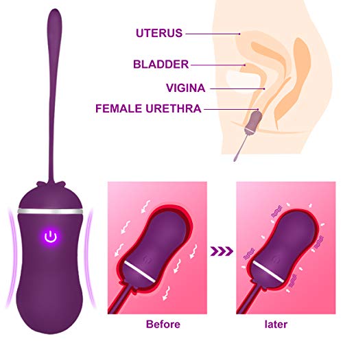 Boules de Geisha vibromasseur femmes contrôle de la vessie FOVEL 4 boules évolutives-10 Modes -Kegel Balls Médicale pour Exercices de Plancher Pelvien-oeuf vibrant sans fil
