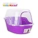 Covered Litter Box, Jumbo Hooded Cat Litter Box Holds Up to Two Small Cats Simultaneously,Extra Large Purple by Petphabet