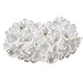 Artificial Hydrangea Flowers, Meiwo 2 Pcs Fake Hydrangea Silk Flowers to Shine Your Wedding Scene Arrangement and Home Party Decor(White)